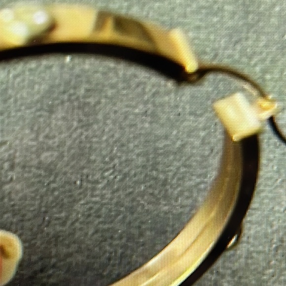 10K Gold Bracelet and Earring Set with Cartier Styling - Picture 8 of 12